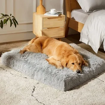 Extra Large Dog Bed, XL Orthopedic Egg Crate Foam Dog Bed with Removable Washable Cover, Waterproof Dog Mattress Nonskid