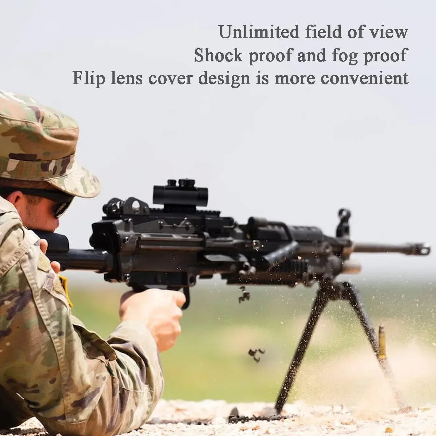 Red Dot Scope Tactical Optics Reflex Compact Riflescope Adjustable Rail 11mm 20mm 1x40 Red Dot Sights with Lens Cover