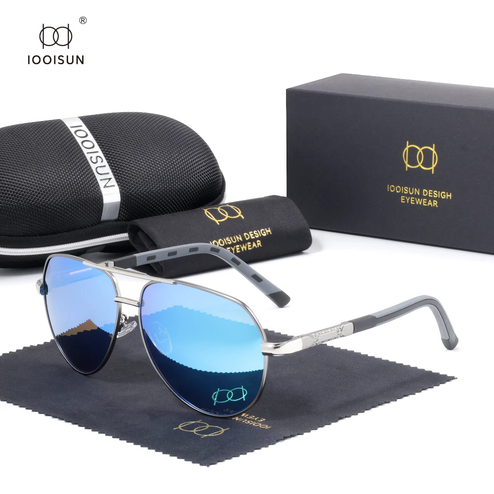 

IOOISUN Men's and Women's Polarized Sunglasses Driving Eyewear Metal Alloys Frame Sport Sun Glasses Anti-Glare Goggles for Male