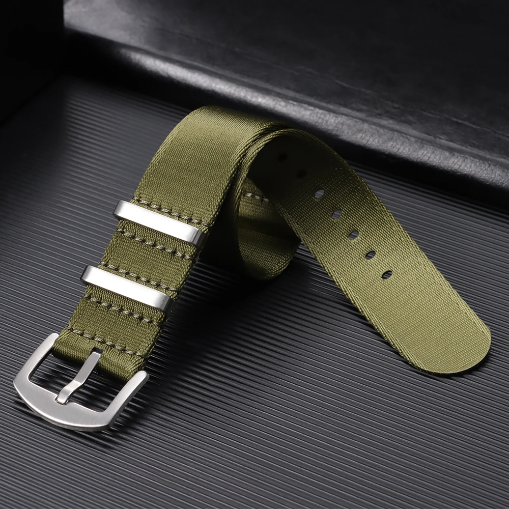 Nylon Canvas Watch Strap Bracelet - Military Sport Style, Unisex Replacement Watch Band (20mm/22mm)