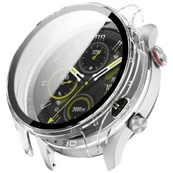 Enhanced Protective Case with Tempered Glass for Watch 5 Pro (Transparent)