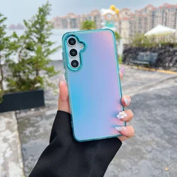 Luxury Gradient Laser Aurora Phone Case for Galaxy S20 FE (Green)
