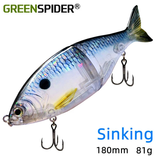 180mm 81g Sinking Hard Glide Jointed Swim Bait Wobblers Minow