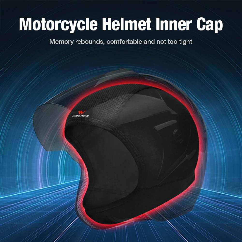 헬멧 라이너 | 스컬 캡 헬멧 라이너 남성용 | 오토바이 스컬 캡 여름 비니 블랙 Motorcyc