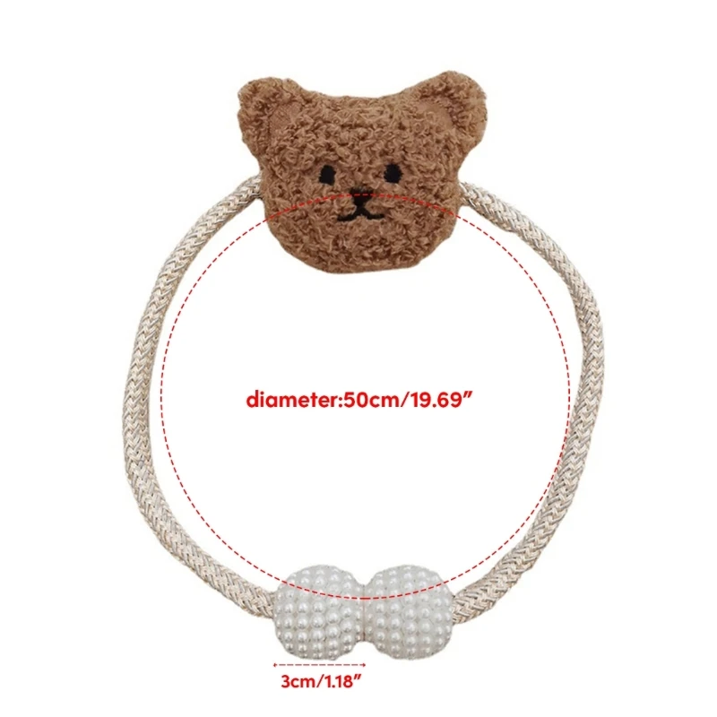 Description Picture 3 of itemCute Bear Shape Tieback Window Curtain Buckle Clip Kids Room Hanging Curtain Holders Tie Backs Curtain Accessories Home Decor
