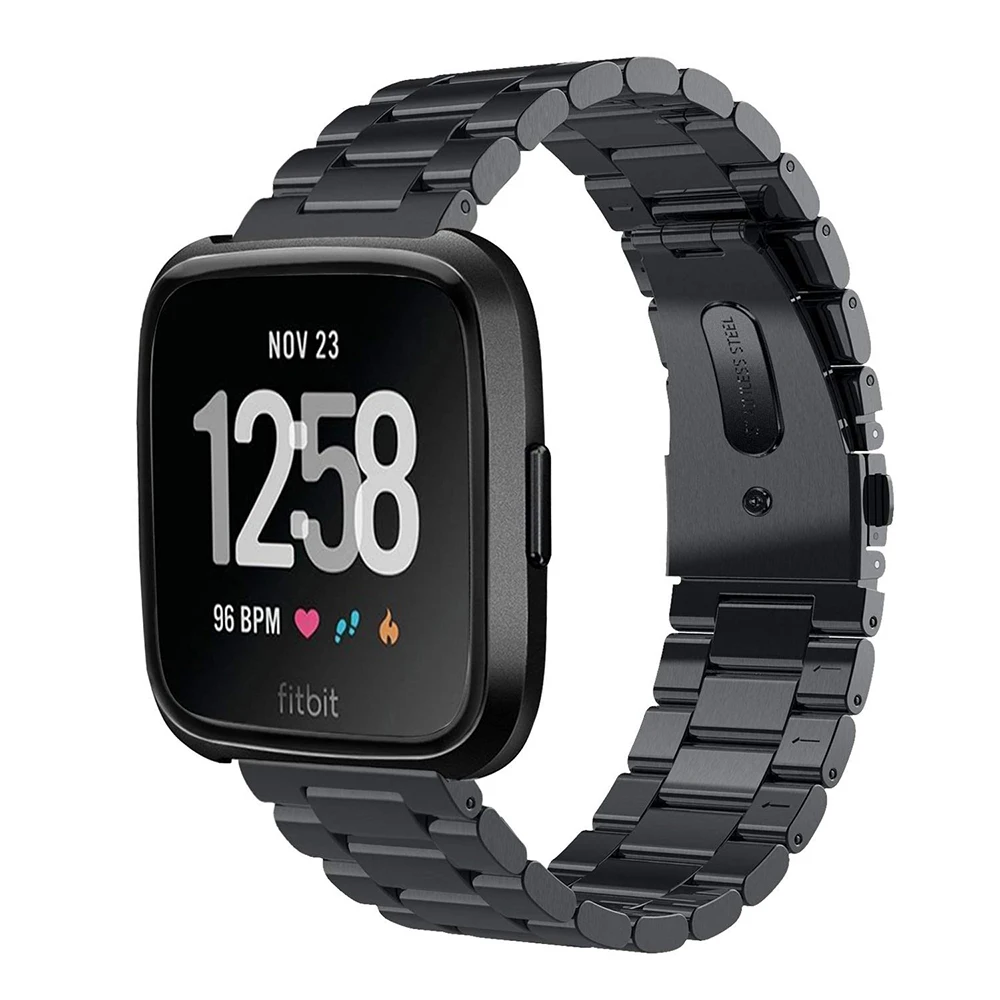 Fitbit 스마트 워치 스트랩, Fitbit Versa /Versa2/Versa Lite 금속 스트랩, 스테인레스 스틸 밴드 팔찌