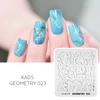 KADS Nail Stamp Plate Geometry 023 Line Image Gradient Crack Marbling Stamping Effect Manicure Stamping Polish Printing Stencil 2