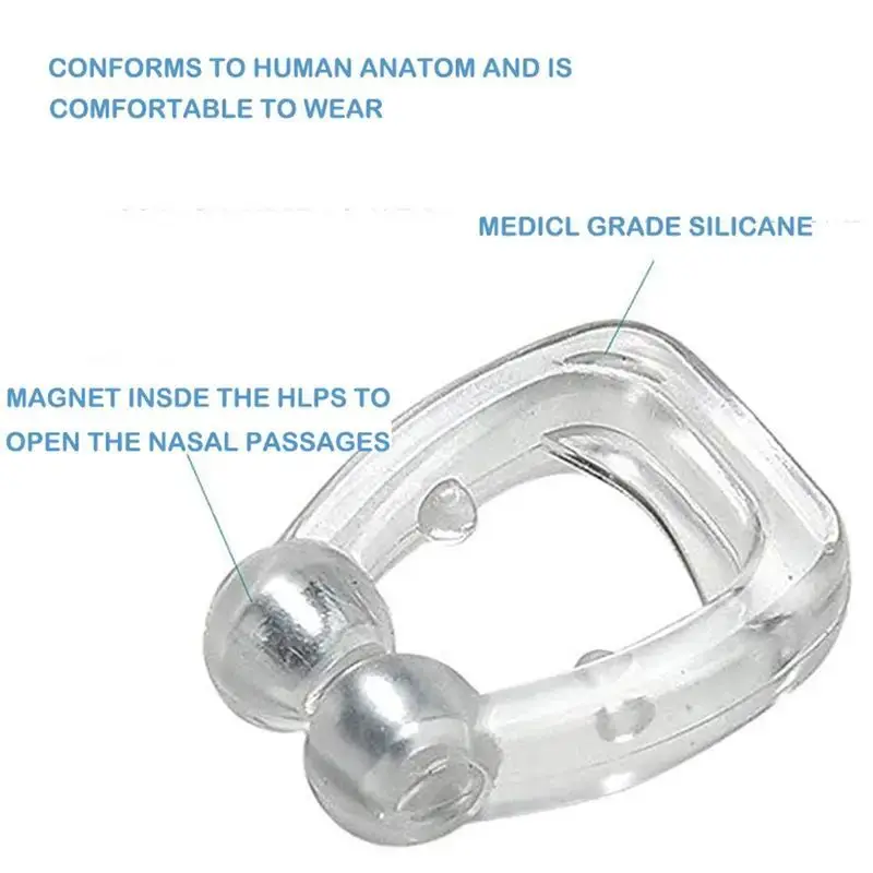 Anti-Snoring Device Snore Stopper Silicone Magnetic Stop Snoring Solution Comfortable & Professional for Men and Women 3