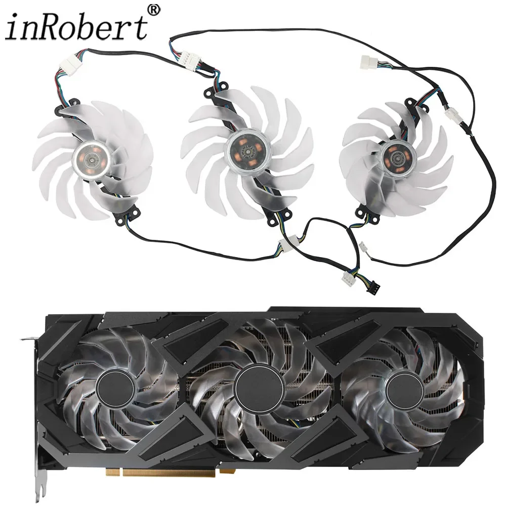 Placa de Vídeo para Kfa2 Galax Rtx 3070 3080 3070ti 3080 ti ex Gamer Lhr Gpu fã 92 mm Th9215s2h-pdb03 102 mm Th1015s2h-pba01 fã da