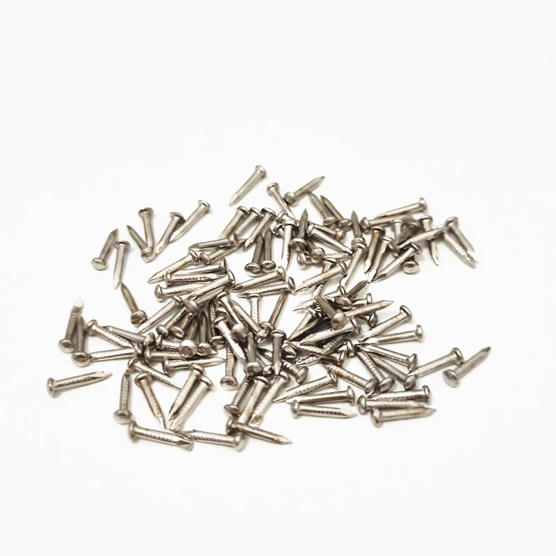 철 손톱 50/200pcs 보석 상자 경첩에 대 한 작은 미니 라운드 머리 압정 황금 실버 골동품 황동 패스너 압정 하드웨어
