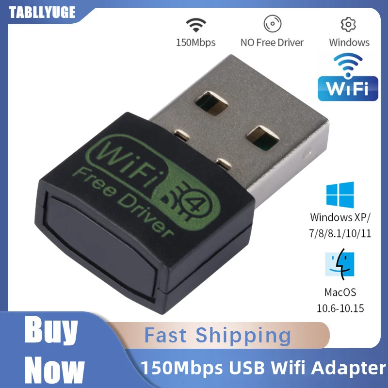 150Mbps Mini USB Wifi Adapter 2.4G Dual Band 802.11b/g/n Wireless Network Card Wi fi Antenna Wifi Receiver For Laptop Desktop PC