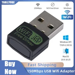 150Mbps Mini USB Wifi Adapter 2.4G Dual Band 802.11b/g/n Wireless Network Card Wi fi Antenna Wifi Receiver For Laptop Desktop PC