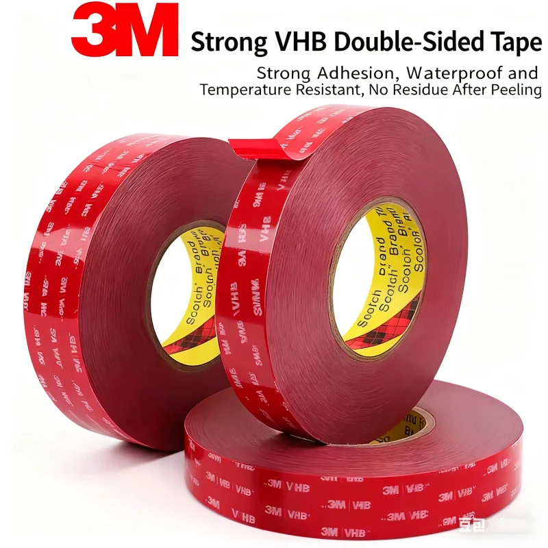 Ultra-Durable Double-Sided Adhesive Tape - Extra Strength, 3M Length, 0.4mm Thickness