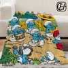Cute Cartoon Smurfs Printed Blanket Picnic Blankets Warm Blanket Soft and Comfortable Blanket Home Travel Birthday Gift 1