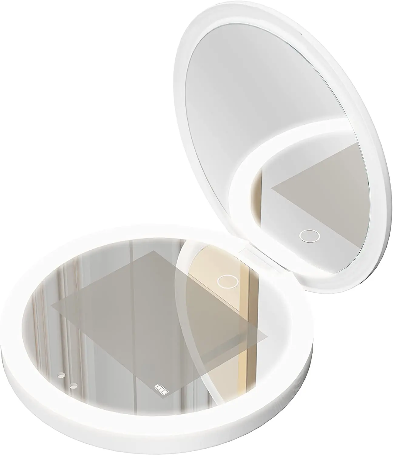 Sonnenschutz-Test UV-Spiegel 2X Vergrößerung LED-Licht Double Sides Folding  Obm