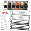 2PCS Wall Mount Spice Rack Metal Spice Storage Rack Spice Jar Rack Cabinet Shelf Seasoning Organizer Rack Kitchen Organizer 1