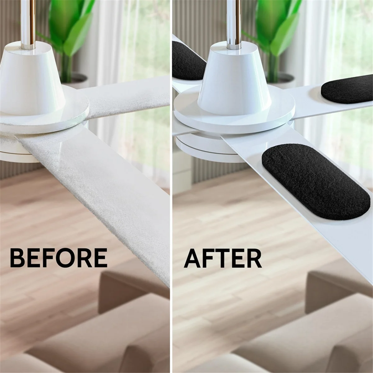 Ceiling Fan Filters for Blades 5-Pack Set Air Filters with Activated Charcoal Odor Eliminator & Air Purifiers