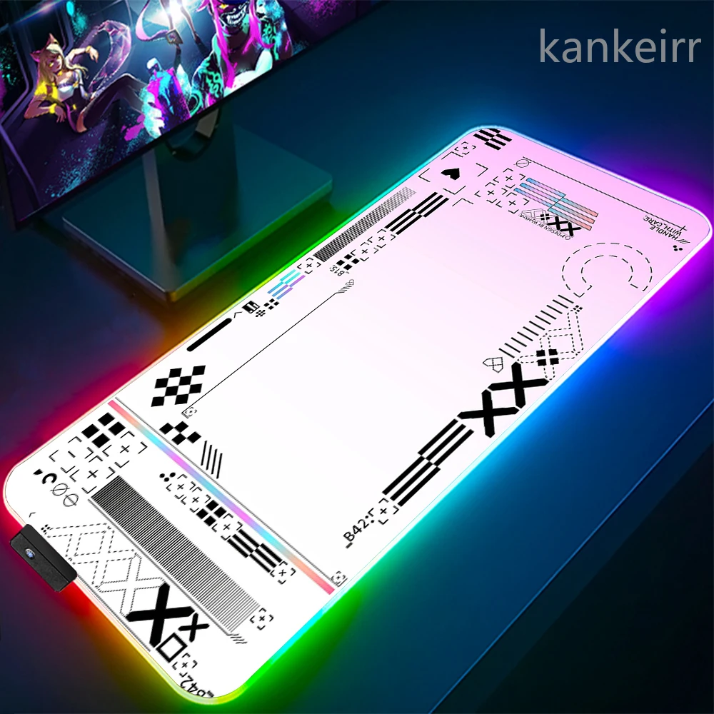 Rgb branco preto mouse pads printstream gaming mousepads grande ...
