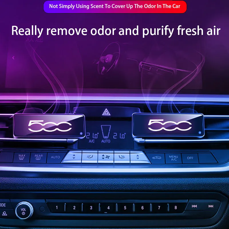 Car Air Outlet Aromaterapia Profumo Incandescente Colorato Led Atmosfera Luce Per Fiat Abarth 500 Accessori Auto