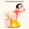 Kids Soap Bubble Blower Electric Fart Blowing Bubble Machine Music Light Toys Fully-Automatic Water Blowing Toys For Children 1