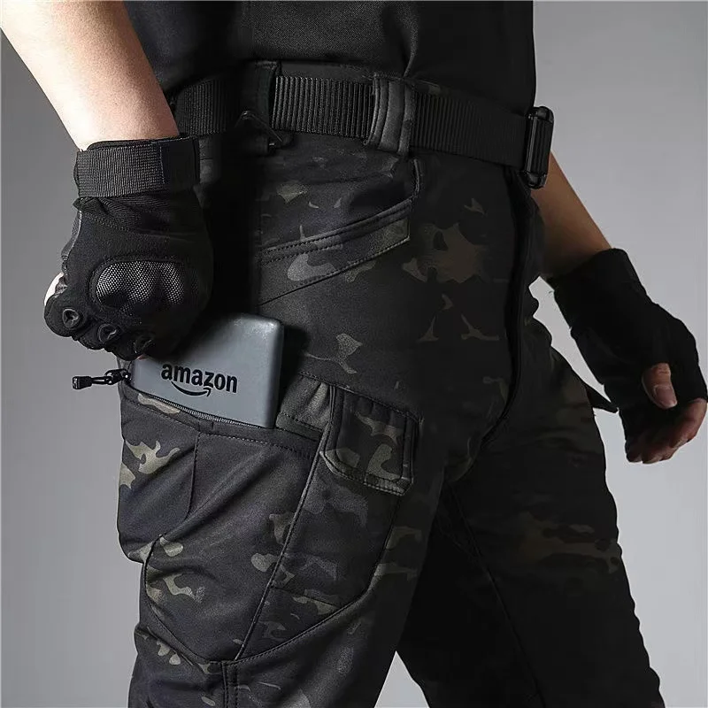 Description Picture 4 of itemMen Tactical Winter Fleece Pants Softshell Hunting Hiking Camping Jackets Fishing Climbing Trekking Breathable Outdoor Trousers