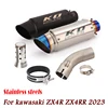 For Kawasaki ZX-4R ZX-4RR 2023 Motorcycle Exhaust Muffler Mid Link Pipe Stainless Steel 51MM Tail Escape Middle Tube Silencer