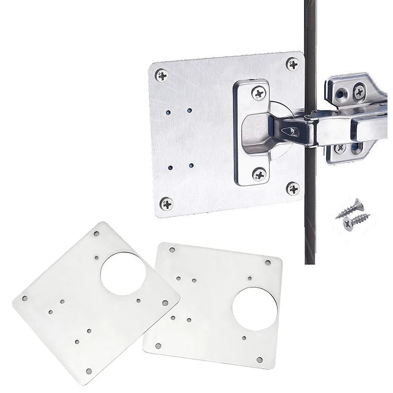Kitchen Cupboard Door Hinge Repair Plate Cabinet Hinge Repair Kit Side Panels Mount Plates Drawer Window Furniture Accessories