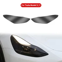 For Tesla Model 3 Y S X TPU Blackened Headlight Taillight Foglight Protective Film Headlight Tail Lamp Color Changing Films 3