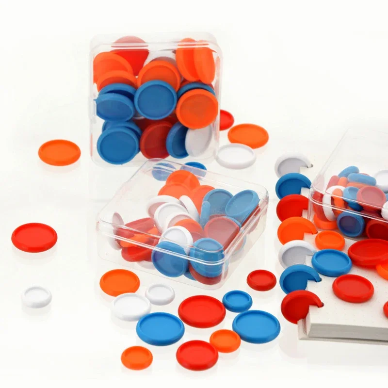 Plastic Binding Rings Book Binding Supplies 30/50PCS Colorful Binder Rings Mushroom Hole Loose Leaf Planner Ring Binding Supplies Notebook Plastic Disc Buckle