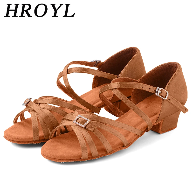 HROYL Mädchen Latin Dance Schuhe Ballsaal Kinder Dance Schuhe Frauen
