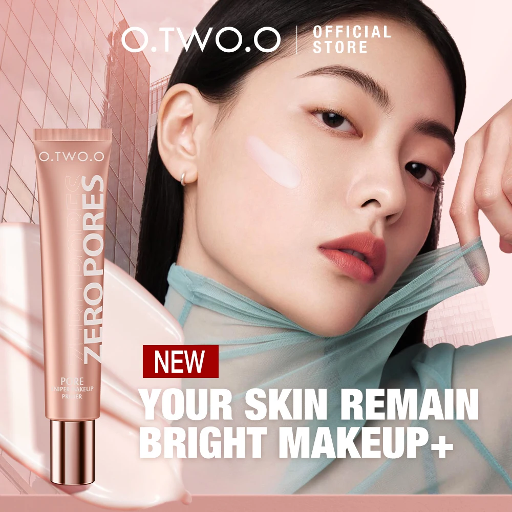 O.TWO.O Face Primer Makeup Base 20ml Invisible Pore Smooths Fine Lines Oil-Control Brighten Moisture Primer for Face Cosmetics