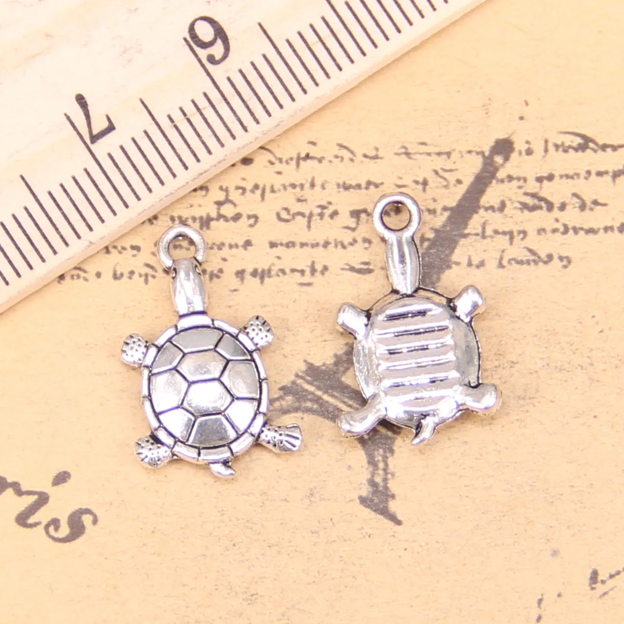 

106 шт. Ювелирные изделия Подвески Черепаха Морская черепаха 18x11 мм антикварные посеребренные Подвески Сделай Сам искусственные ювелирные изделия
