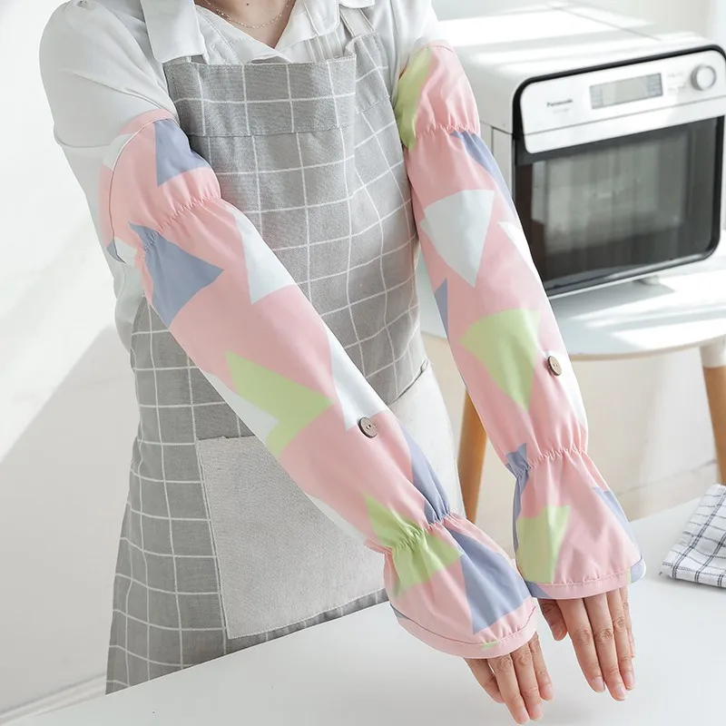 Oversleeves Cooking Oil-Proof Gloves Artifact Kitchen Anti-Burn Sleeve Cooking Hand Sleeve Waterproof Long Work Cleaning Tools