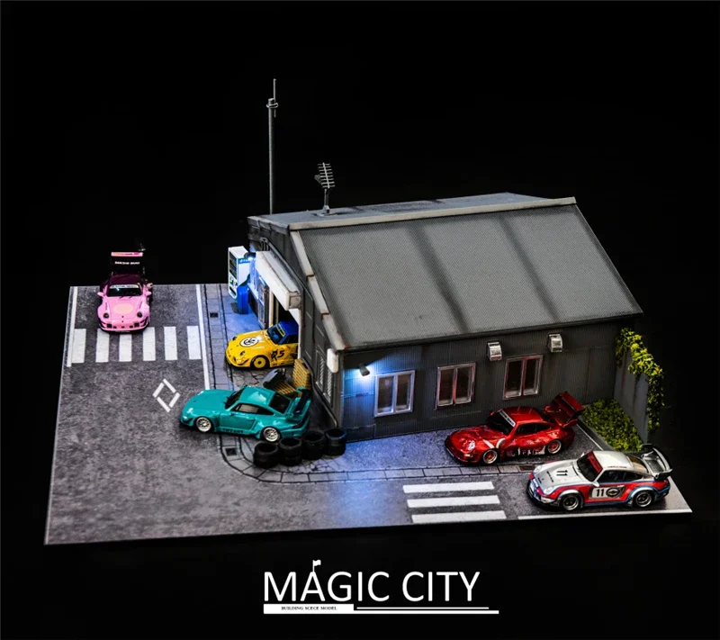 

Магический город 1:64, Япония, RWB Nakaiya, диотома, гараж с парковочными лотками, диотома