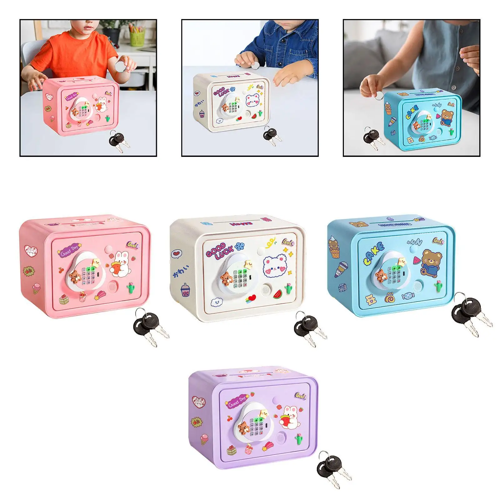 Cartoon Money Bank with Password Protection for Kids Educational Savings Toy