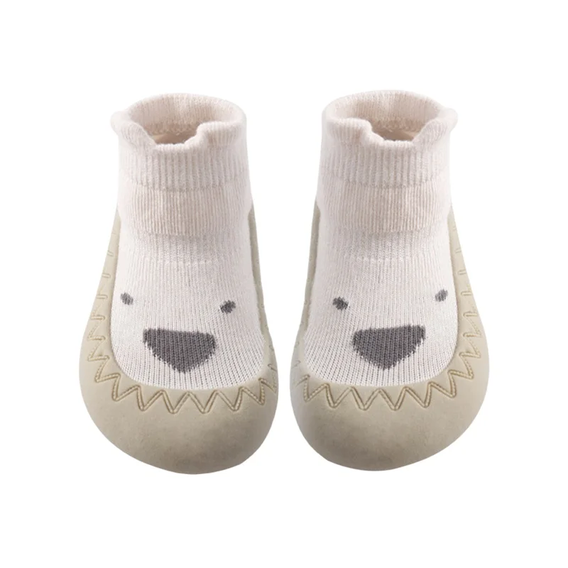 Sunfanrtnn Baby Sock Shoes Animal Rubber Sole Non-Skid Indoor Slipper Infant First Walking Floor Shoes - Adorable and