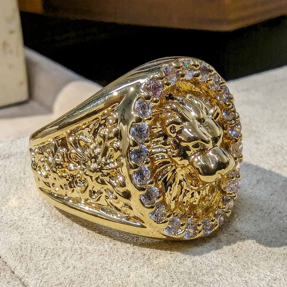 Juwelry Design in Gold and Silver, with Diamonds, Opal, and Rubies. Lion  Ring | Mens gold jewelry, Gold rings fashion, Gold earrings for men