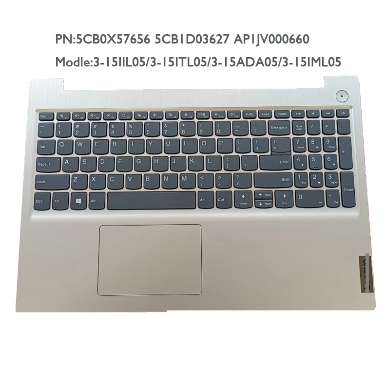 

New Original For Ideapad 3-15IIL05 3-15ITL05 Palmrest Upper Case Keyboard Bezel Golden 5CB0X57656 5CB1D03627 AP1JV000660