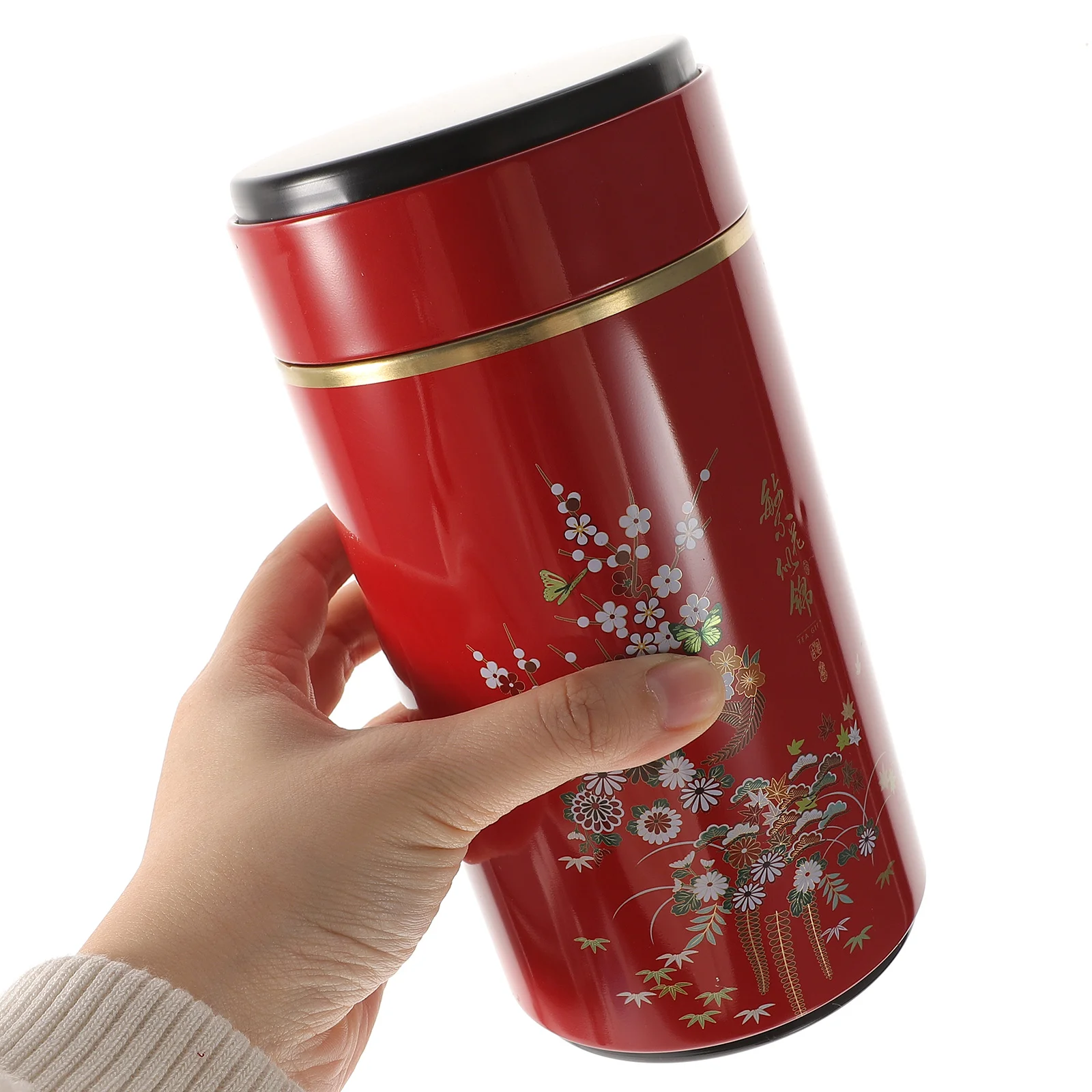 

Round Tinplate Tea Leaf Jar Multipurpose Storage Jar Reliable Tea Leaf Sealing Container Storage Jar Home Accessories
