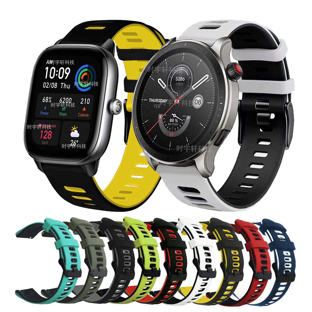 

Quick Release Watchband For Amazfit GTR 4 3 Pro Pace Stratos 3 Sport Silicone Strap For Amazfit GTS 4 2 Mini 2E/Bip 3 U Bracelet