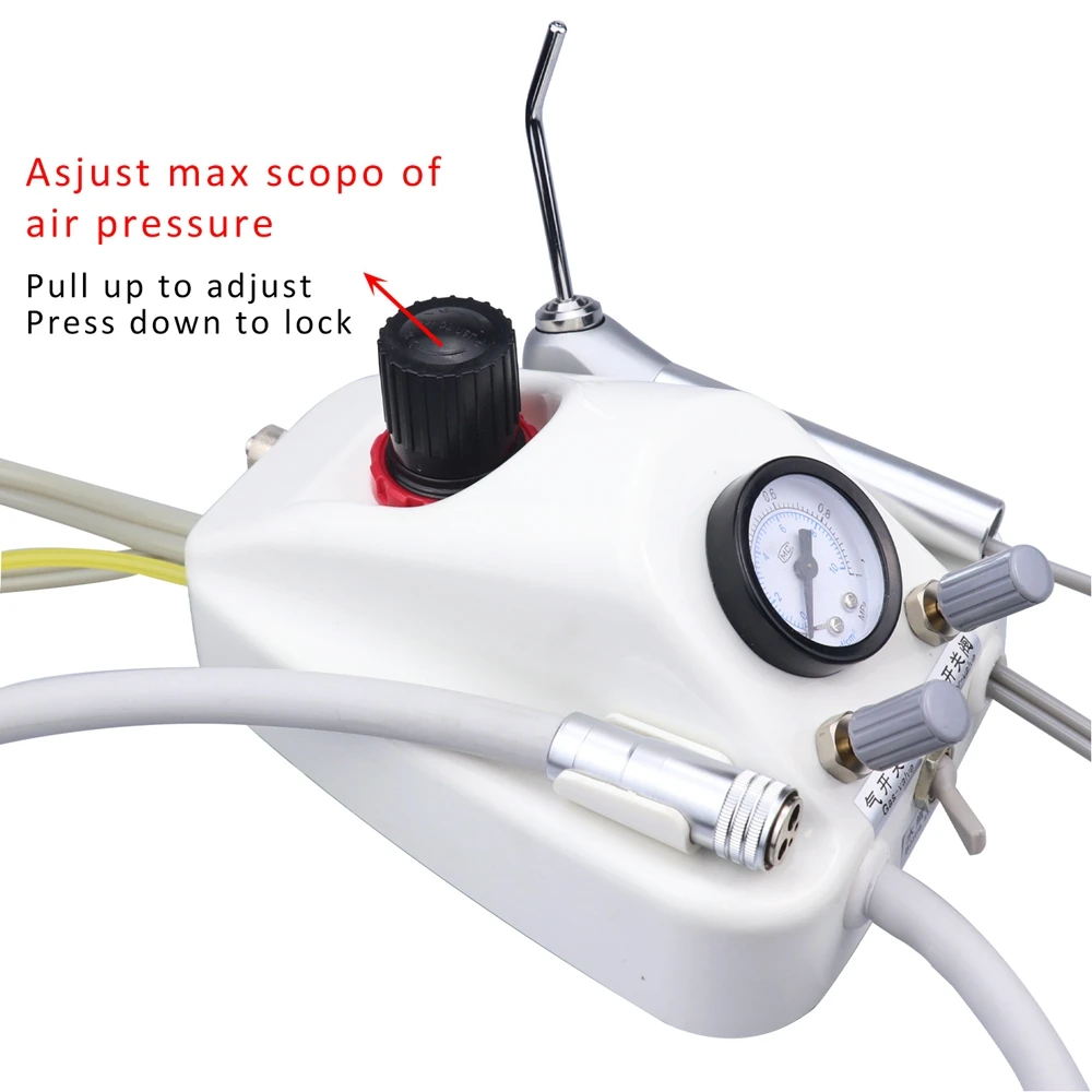 JUMTOP Portable Dental Chair Unit Turbine Machine with Water Bottle