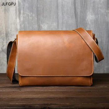 Retro Men's Genuine Leather One-shoulder Bag 1