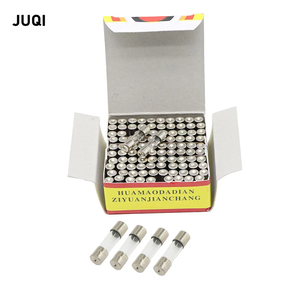 Glass Tube Fuse Kit Fast Acting Fuse 100pcs 5x20mm 250V 0.2A-30A