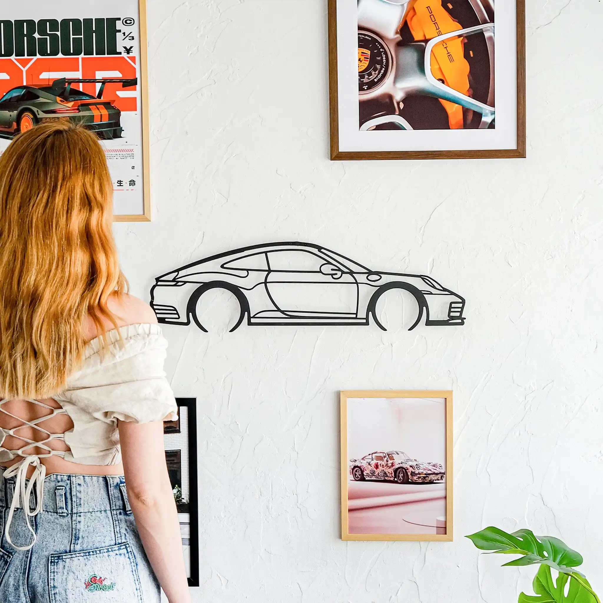Car-Metal-Wall-Art-Minimalist-Line-Art-Home-Wall-Art-Metal-Wall-Decor ...