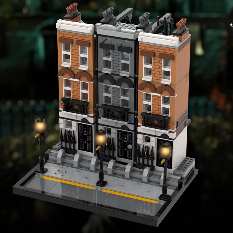 Moc Urban Architecture Scene No.12 Grimo Square Expansion Office Building Site Model Building Block Set Regali Per Bambini