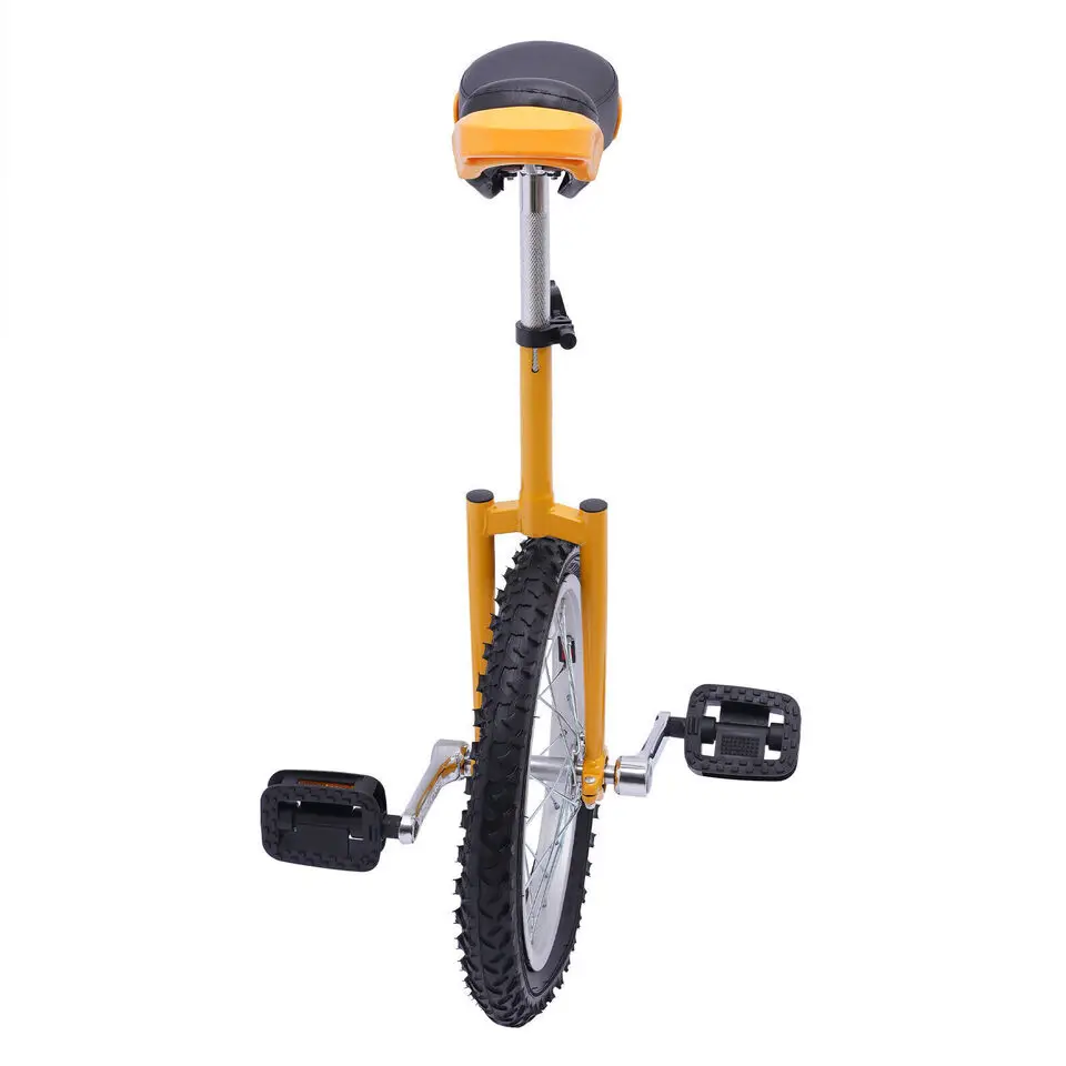 Wuzstar 24 Inch Wheel Outdoor Unicycle Adjustable Seat Exercise Bicycle Balance Training For Adults Teenagers Kids Blue