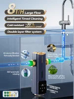 BORVA อัตราการไหลสูง Smart Home Central Bionic Water Purification Pre-Filter พร้อมการทําความสะอาดตัวเองตามกําหนดเวลาอัตโนมัติ 8T 5