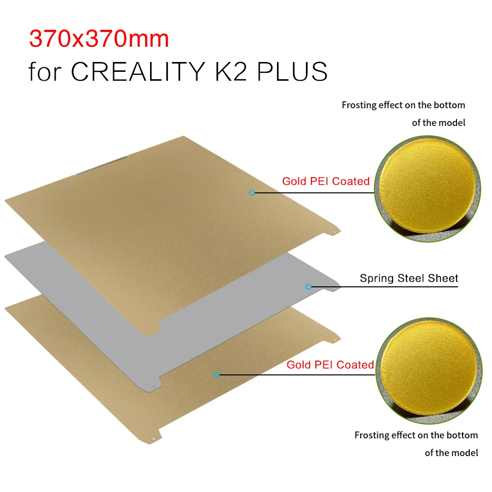 Creality K2 Plus Çift Taraflı Siyah Pütürlü Pei Tabla-350x350