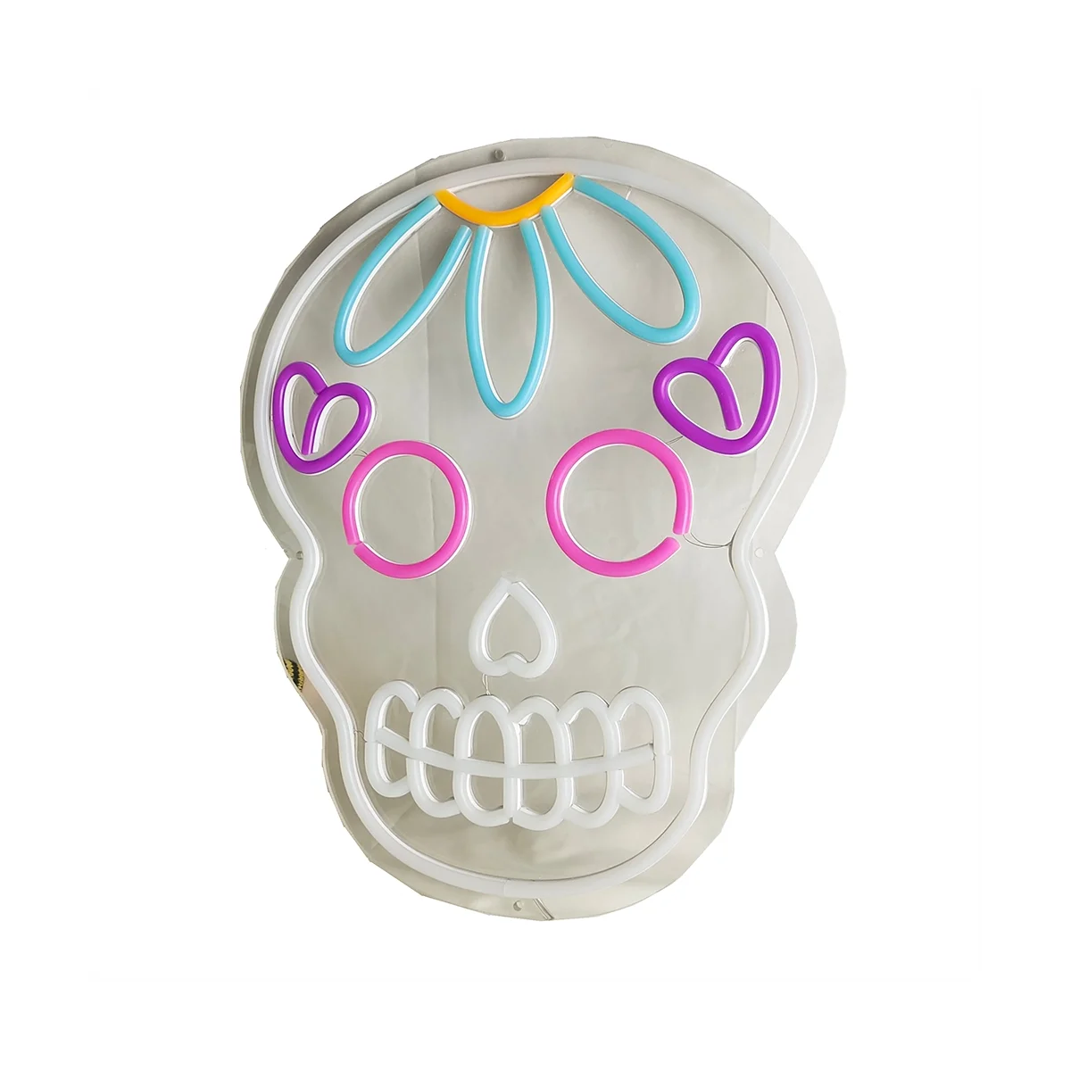 

Custom Wedding Skull Style Sign Party Wall Decor Acrylic Flex Led Light Sign Home Room Decoration EU Plug