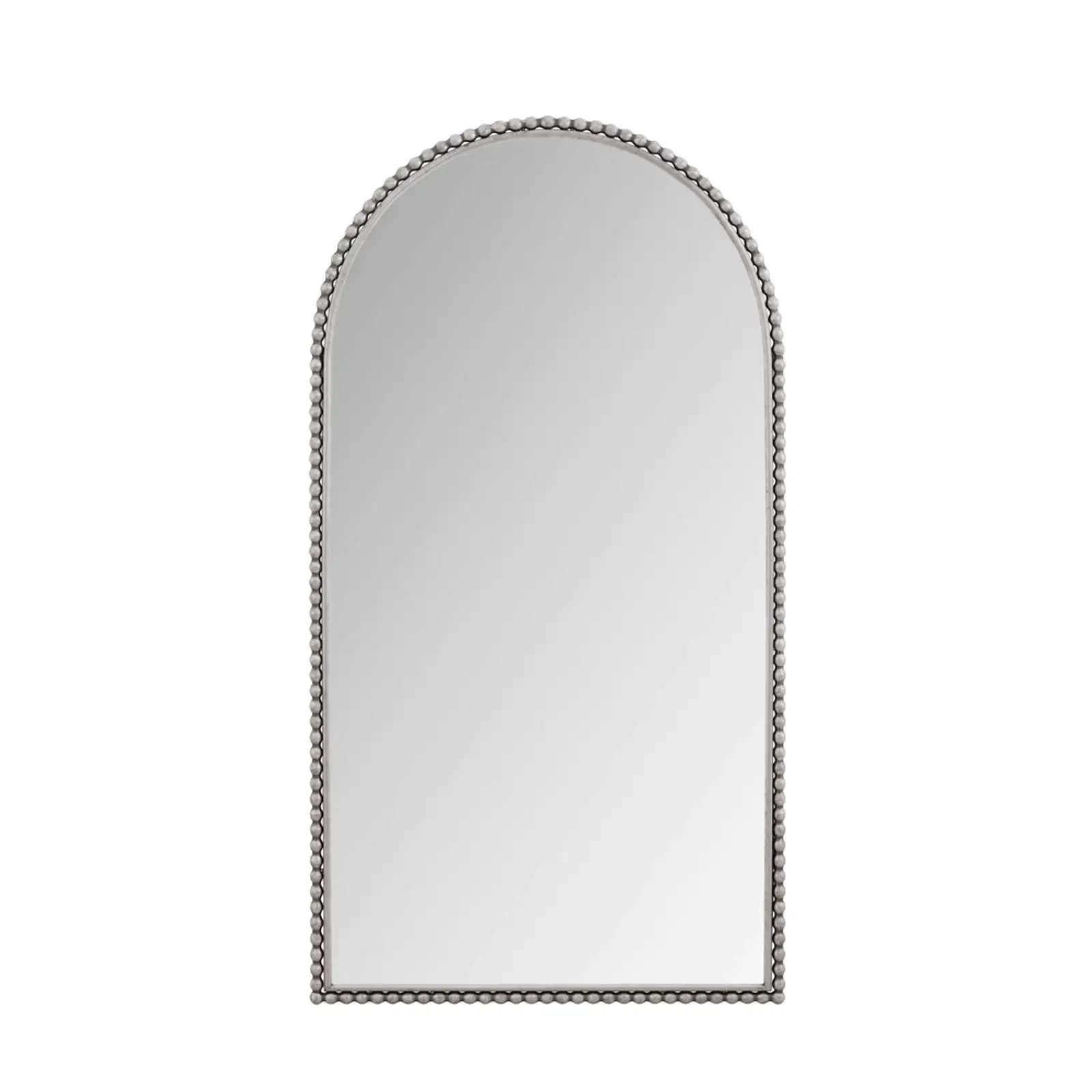 Large Silver Arch Mirror Classic Wall Decor Full Body Standing Mirror for Bedroom Living Room Style